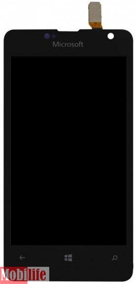 Дисплей Microsoft (Nokia) Lumia 430 (RM-1099) с сенсором и рамкой Черный Original - 547355
