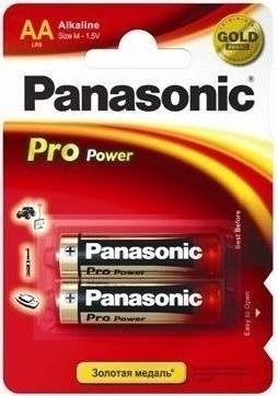 Батарейка Panasonic AA LR06 Pro Power Alkaline 2шт LR06XEG2BP Цена упаковки. - 203106