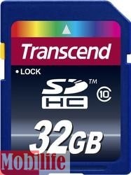 Карта памяти Transcend 32 GB SDHC Class 10 + P2 Card Reader TS32GSDHC10-P2 - 539540