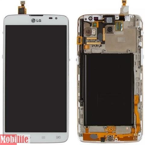 Дисплей (экран) для LG D686 G Pro Lite Dual с тачскрином белый - 540340