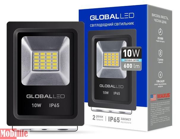 Прожектор светодиодный (LED) Global 10W 5000K (1-LFL-001) - 550432