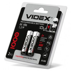 Акумулятор Videx AA R06 Ni-MH 1000 mAh 2шт Ціна за 1 елемент - 561796 Акумулятор Videx AA R06 Ni-MH 1000 mAh 2шт Ціна за 1 елемент - 561796