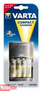 Зарядний пристрій VARTA Compact 4xAA 2100 mAh (57034201441) - 512734 Зарядний пристрій VARTA Compact 4xAA 2100 mAh (57034201441) - 512734