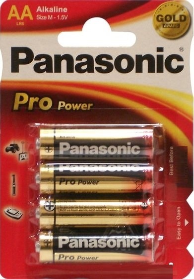 Батарейка Panasonic AA LR06 Pro Power Alkaline 4шт LR06XEG4BP Цена упаковки. - 203107