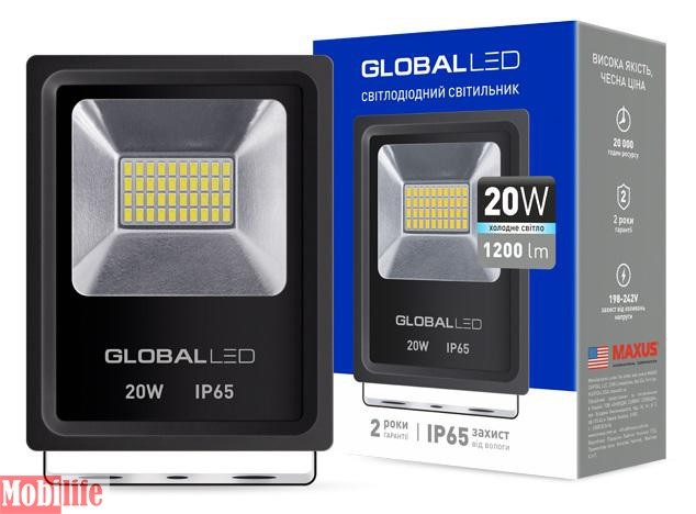 Прожектор светодиодный (LED) Global 20W 5000K (1-LFL-002) - 550433