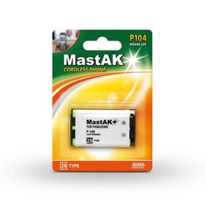 Акумулятор Mastak для Panasonic KX-A36-14 HHR-P104 850mAh TYPE 29 - 561397