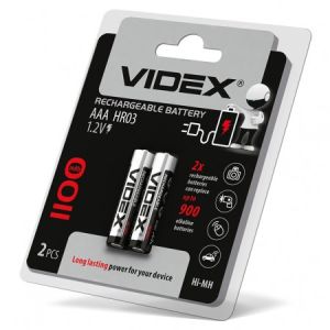 Акумулятор Videx AAA R03 Ni-MH 1100 mAh 2шт Ціна за 1 елемент - 561798 Акумулятор Videx AAA R03 Ni-MH 1100 mAh 2шт Ціна за 1 елемент - 561798