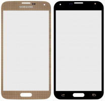 Стекло дисплея для ремонта Samsung G900F, G900H, G900T, Galaxy S5 Duos, Galaxy S5 золотистый
