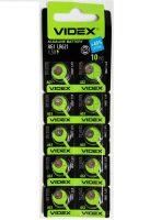 Батарейка Videx AG1 (G1, LR621, LR60, 164, SR621W, 364 GP64A) 10шт Цена упаковки