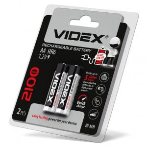 Акумулятор Videx AA R06 Ni-MH 2100 mAh 2шт Ціна за 1 елемент - 561799 Акумулятор Videx AA R06 Ni-MH 2100 mAh 2шт Ціна за 1 елемент - 561799