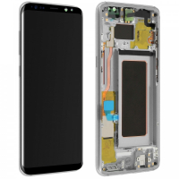 Дисплей для Samsung G950F Galaxy S8 с сенсором и рамкой, Artic Silver, Оригинал