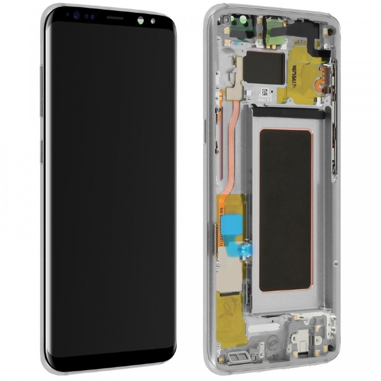 Дисплей для Samsung G950F Galaxy S8 с сенсором и рамкой, Artic Silver, Оригинал - 558519