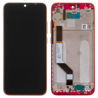Дисплей для Xiaomi Redmi Note 7, Note 7 Pro с сенсором и рамкой черный-красный