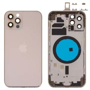Корпус для Apple iPhone 12 Pro, золотистий, з тримачем SIM-карти, з боковими кнопками, Gold - 929378