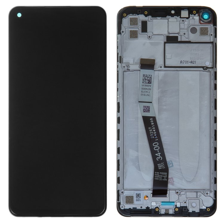 Дисплей для Xiaomi Redmi Note 9, Redmi 10X 4G с сенсором и рамкой Серый Оригинал - 564777