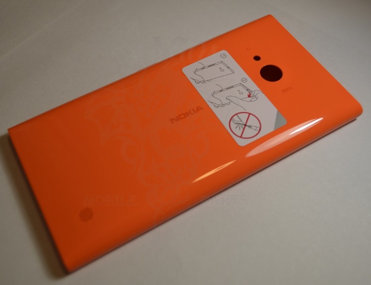 Задняя крышка Nokia Lumia 730, 735, RM-1038, RM-1039 оранжевый - 542624