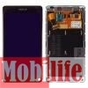 Дисплей (экран) для Nokia N9 с тачскрином и рамкой черный Original - 533699