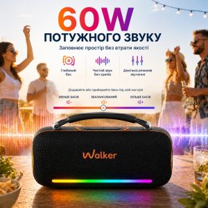 Портативная колонка WALKER WSP-750, 60W - 929480 Портативная колонка WALKER WSP-750, 60W - 929480