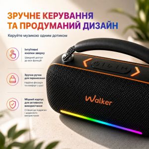 Портативная колонка WALKER WSP-750, 60W - 929480 Портативная колонка WALKER WSP-750, 60W - 929480