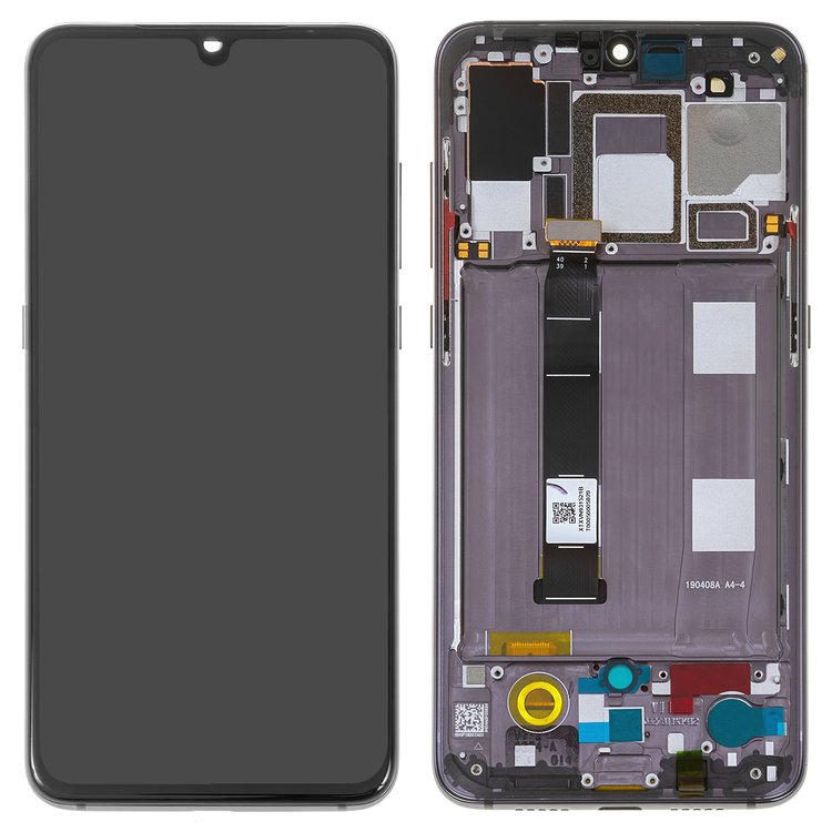 Дисплей для Xiaomi Mi9 с сенсором и рамкой Черный Оригинал - 563388
