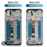 Дисплей Motorola Moto G31 (XT2173-3) с сенсором и рамкой, черный (OLED) - 911107