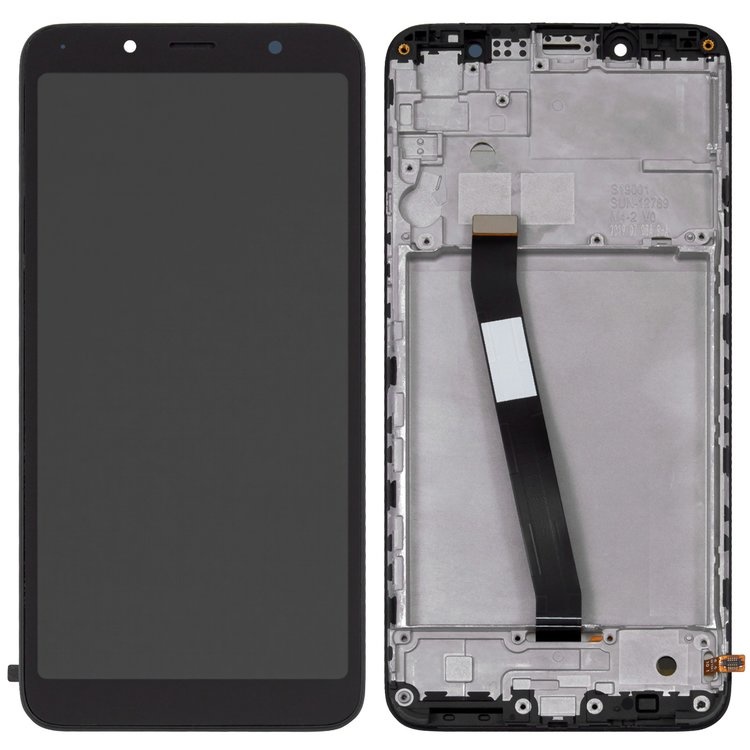 Дисплей для Xiaomi Redmi 7a с сенсором и рамкой, Matte Black, оригинал - 561900