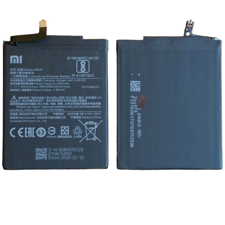 Аккумулятор для Xiaomi BN37 (Redmi 6A, Redmi 6) 3000mAh Оригинал - 564284
