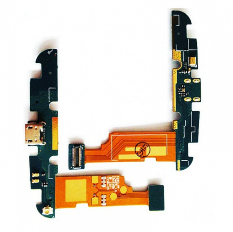 Шлейф LG E960 Nexus 4 коннектора зарядки, микрофона, с компонентами - 534694