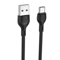 Дата-кабель USB XO NB200 2.1A Quick Charge Type-C 1m прогумований black