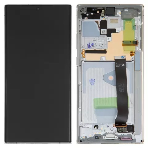 Дисплей для Samsung N985, N986 Galaxy Note 20 Ultra с сенсором и рамкой Белый Оригинал GH82-23622C - 563991