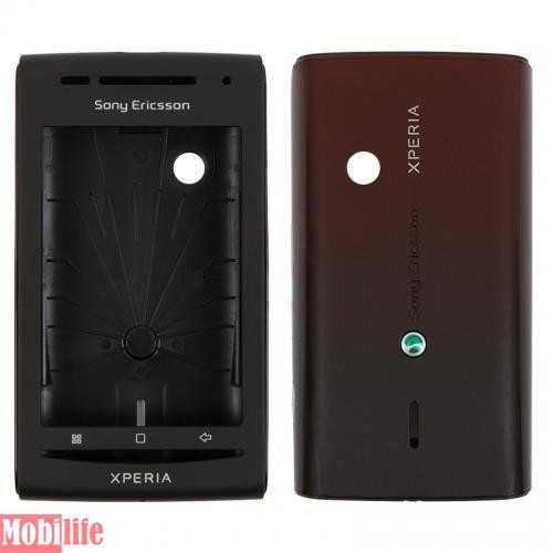 Корпус для Sony Ericsson Xperia E15i X8 бордовый - 534294