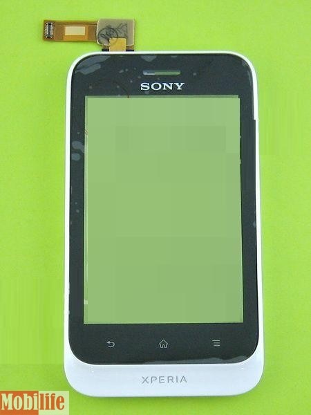 Сенсорное стекло (тачскрин) для Sony ST21i Xperia Tipo, ST21i2 Xperia Tipo с передней панелью белый