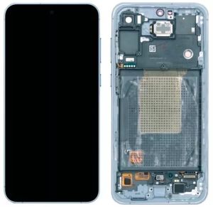 Дисплей Samsung SM-A556 Galaxy A55 5G (2024) с сенсором и рамкой, Awesome Iceblue, оригинал - 915002