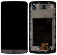 Дисплей для LG G3 D855, D858, D859 з сенсором і рамкою Сірий