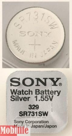 Батарейка часовая Sony 329, V329, D329, SR731SW, 10шт. Цена Упаковки. - 526240