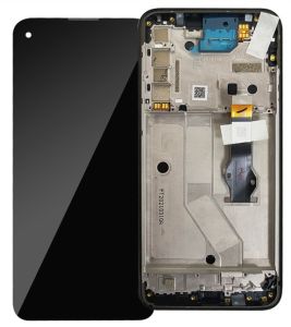 Дисплей для Motorola Moto G8 Power (XT2041) с сенсором и рамкой, черный - 911111