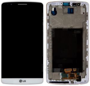 Дисплей LG G3 D855, D858, D859 з сенсором і рамкою Білий - 548846