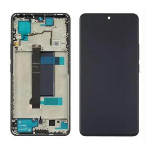 Дисплей Xiaomi Redmi Note 13 Pro Plus 5G с сенсором и рамкой, черный, оригинал - 915403