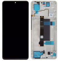 Дисплей Xiaomi Redmi Note 13 Pro 5G, Poco X6 5G с сенсором и рамкой, white, оригинал