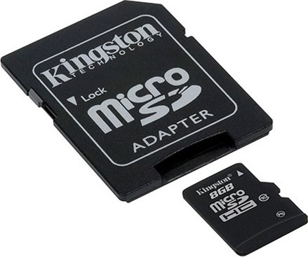 Kingston 8 GB microSDHC class 10 + SD Adapter SDC10/8GB - 502876