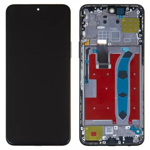 Дисплей для Huawei Honor X8, с сенсором и рамкой, черный - 911214