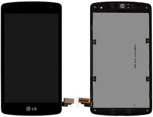 Дисплей для LG D290 L Fino, D295 L Fino Dual с сенсором и рамкой черный - 546477