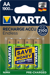 Аккумулятор Varta AA HR06 1900mAh NiMh 4шт Endless 56676 Цена упаковки. - 559520