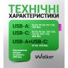 Сетевое зарядное устройство WALKER WH-71 (GAN 30W) + Type-C to Type-C, black - 922955