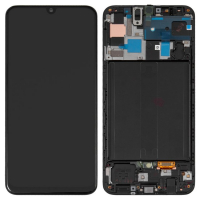 Дисплей для Samsung A505F Galaxy A50 2019 с сенсором и рамкой черный (OLED)
