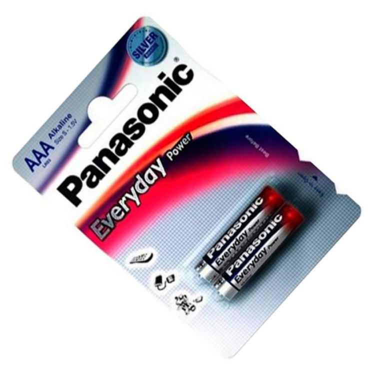 Батарейка Panasonic AAA LR03 Everyday Power Alkaline 2шт LR03REE2BR Цена упаковки. - 532617