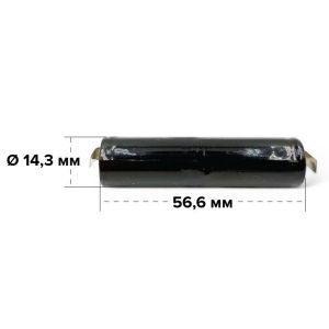 Аккумуляторная сборка Bossman 14560 (2*2/3AA) 750mAh, 2.4v, Ni-Mh - 929387