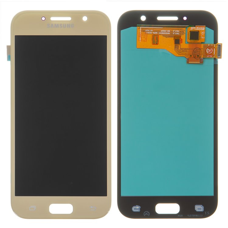 Дисплей для Samsung A520 Galaxy A5 2017 c сенсором золотистый (Oled) - 563296