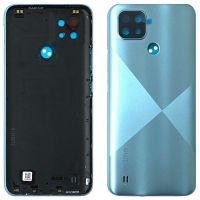 Задняя крышка Realme C21 со стеклом камеры Cross Blue