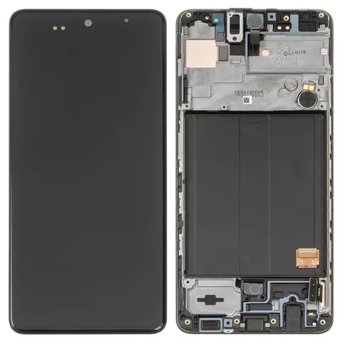 Дисплей для Samsung A515F Galaxy A51 (2020) с сенсором и рамкой Черный Оригинал GH82-21669A - 560613